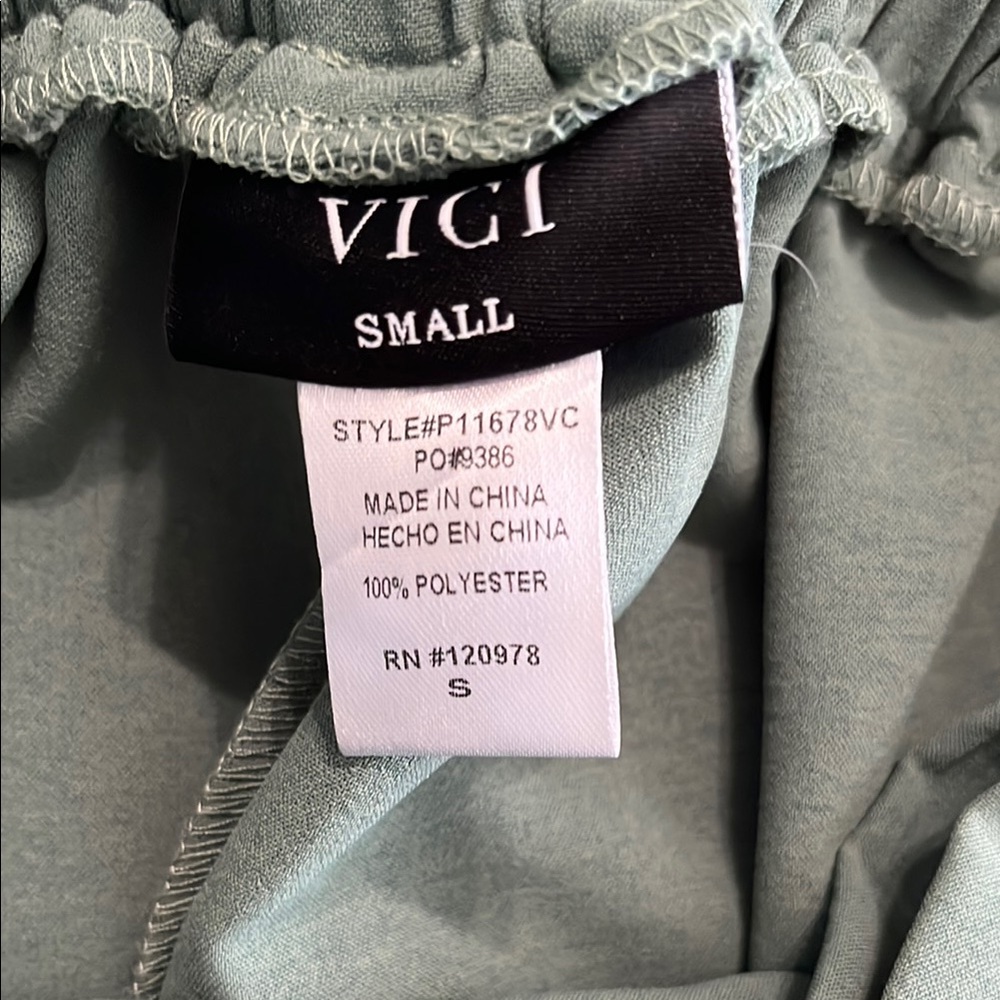 Vici High Waist Scalloped Hem Shorts in Sage Green - Picture 3 of 3